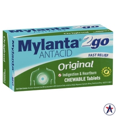 Trị đau dạ dày Mylanta 2Go Antacid Original Lemon Mint 100 viên