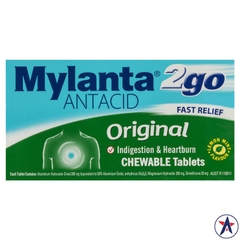 Trị đau dạ dày Mylanta 2Go Antacid Original Lemon Mint 100 viên