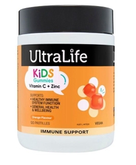 Kẹo dẻo hỗ trợ miễn dịch cho trẻ Ultralife Kids Gummies Vitamin C + Zinc