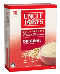 Bột yến mạch của Úc Uncle Tobys Oats Quick Sachets Original 340g