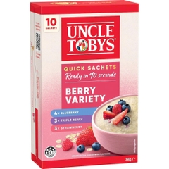 Yến mạch ăn liền Uncle Tobys Oats Sachets Berry Variety 10 pack