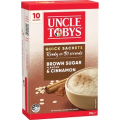 Yến mạch ăn liền Uncle Tobys Oats Sachets Brown Sugar & Cinnamon 10 pack