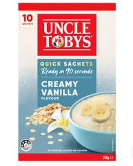 Yến mạch ăn liền Uncle Tobys Oats Sachets Creamy Vanilla 10 pack