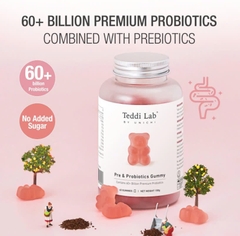 Kẹo dẻo bổ sung men vi sinh Unichi Pre & Probiotics Gummy 60 viên