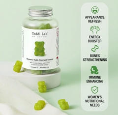 Kẹo dẻo dinh dưỡng tổng hợp Unichi Teddi Lab Women's Multi-Nutrient Gummy 60 viên