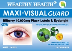 Viên uống bảo vệ mắt Wealthy Health Maxi Visual Guard Bilberry 10000mg Plus