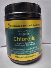 Tảo hữu cơ BioGenesis Natural Australia Nature's Purest Organic Chlorella 500mg