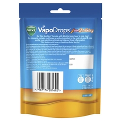 Kẹo ngậm ho vị mật ong Vicks VapoDrops Xtra Soothing