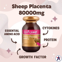 Viên nhau thai cừu hàm lượng cao SpringLeaf Sheep Placenta 80000mg 90 viên