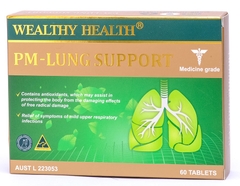 Viên uống bổ phổi Wealthy Health PM Lung Support 60 viên