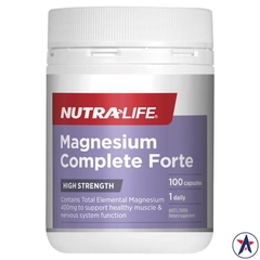 Viên uống bổ sung Magie liều cao Nutra-Life Magnesium Complete Forte