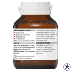 Viên uống bổ tim mạch Blackmores CoQ10 75mg 90 viên