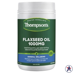 Viên uống dầu hạt lanh Thompson's Gel-Free Flaxseed Oil 1000mg