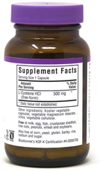 L-Cystine 500mg Bluebonnet đẹp da móng tóc 60 viên