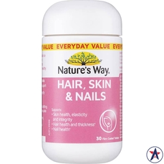 Viên uống đẹp da móng tóc Nature's Way Hair Skin & Nails 30 viên