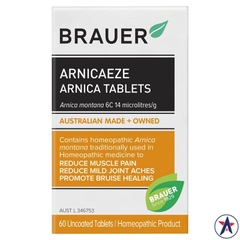 Viên uống giảm đau cơ Brauer ArnicaEze Arnica 60 viên