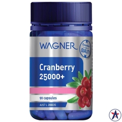 Viên uống hỗ trợ sức khoẻ đường tiết niệu Wagner Cranberry 25000+ 90 viên