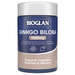 Bioglan Ginkgo Biloba 2000mg tăng cường trí nhớ của Úc 100 viên