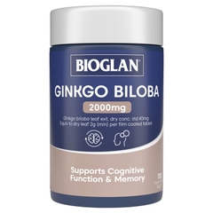 Bioglan Ginkgo Biloba 2000mg tăng cường trí nhớ của Úc 100 viên