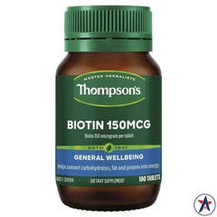 Viên uống Thompson's Biotin 150mcg 100 viên