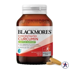 Viên uống tinh chất nghệ liều cao Blackmores Concentrated Curcumin + Active Support 120 viên