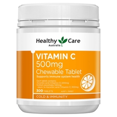 Kẹo ngậm Vitamin C 500mg Healthy Care Chewable