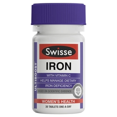 Swisse Ultiboost Iron bổ sung Sắt của Úc 30 viên