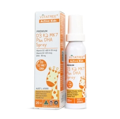 Xịt Vitatree Active Kids Premium D3 K2 MK7 Plus DHA Spray