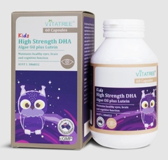 Viên DHA từ vi tảo + Lutein cho bé Vitatree Kids High Strength DHA Algae Oil plus Lutein
