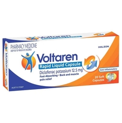 Viên uống giảm đau Voltaren Rapid 12.5mg Pain Relief Liquid 20 viên