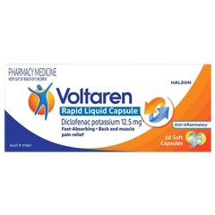 Viên uống giảm đau Voltaren Rapid 12.5mg Pain Relief Liquid 20 viên