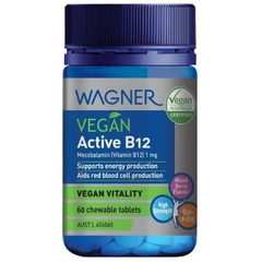 Viên nhai bổ sung Vitamin B12 Wagner Vegan Active B12 Chewable 60 viên