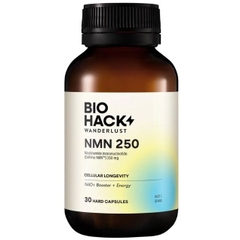 Viên uống tăng năng lượng tế bào & Chống lão hóa BioHack Wanderlust NMN 250 30 viên