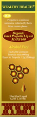 Keo ong hữu cơ Wealthy Health Organic Dark Propolis Liquid Maxi 600mg 25ml
