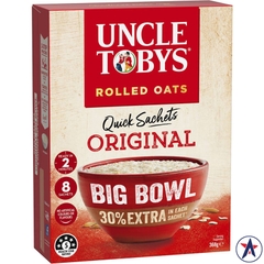 Yến mạch ăn liền Uncle Tobys Oats Quick Sachets Big Bowl Original 368g