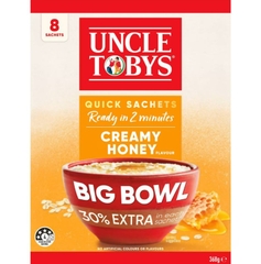 Yến mạch ăn liền vị mật ong Uncle Tobys Oats Quick Sachets Big Bowl 368g