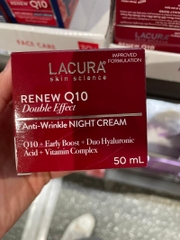 Kem dưỡng da chống lão hóa ban đêm LACURA Renew Q10 Double Effect Anti-Wrinkle Night Cream 50ml