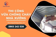 Thi công vữa chống cháy nhà xưởng 