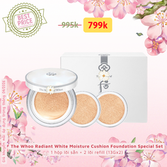 The Whoo Radiant White Moisture Cushion Foundation Special Set