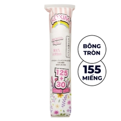 Bông tẩy trang tròn Kokimi 155 miếng