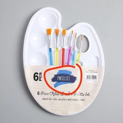 Bộ 6 cọ kèm dĩa pha màu - 0701