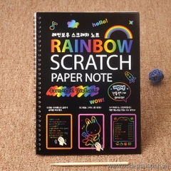 Sổ Scratch Note Rainbow - kích thước 19*26cm