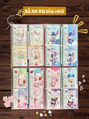 sổ lò xo a6 -A6XQ-075 lốc 24, bìa nhũ vàng