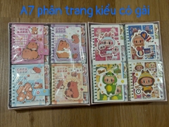 sổ a7 phân trang kiểu có gài capy, labu lốc 24c