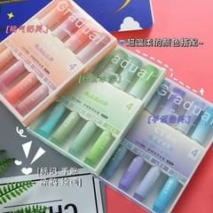 Vỉ 4 bút dạ quang pastel