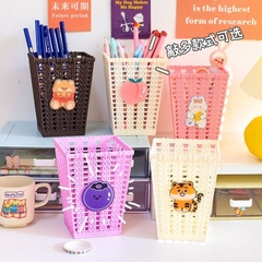 Rổ nhựa vuông dán hình