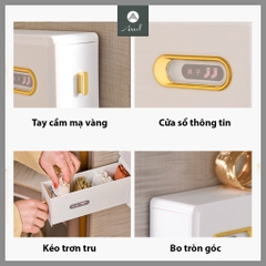 Hộp đựng tất, đồ lót dán tủ A115