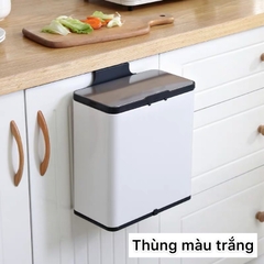 Thùng rác treo tủ inox 304 kèm ngăn để túi đựng rác, thùng rác thông minh nhà bếp , dán tường nhà tắm