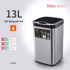Thùng rác thông minh JAH-13L cảm ứng tự động - Inox 430 cao cấp