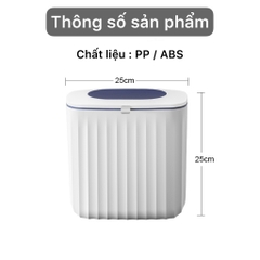 Thùng rác nhựa treo tủ nhà bếp JAH , dán tường nhà tắm thông minh có nắp kèm vành kẹo túi rác